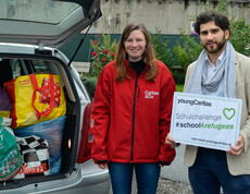 Teilnehmer der youngCaritas Schulchallenge aus dem Isalmunterreicht der HAK und HTL St. Pölten