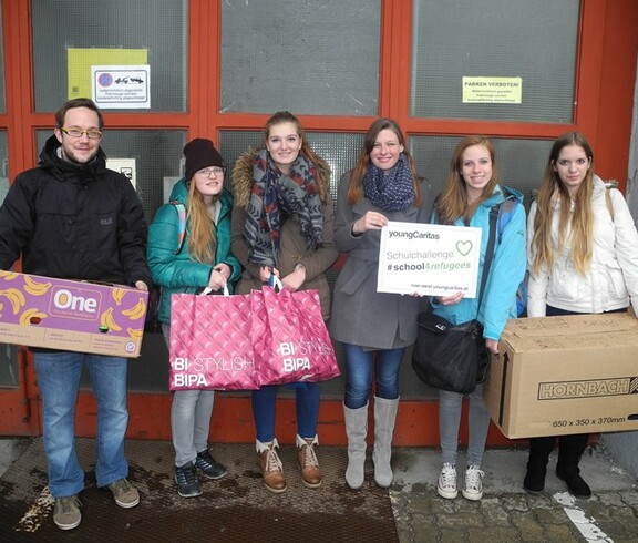 Teilnehmer der youngCaritas Schulchallenge aus der HAK St. Pölten