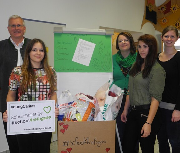 TeilnehmerInnen der youngCaritas Schulchallenge aus dem Caritas Bildungszentrum