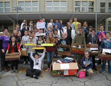 TeilnehmerInnen der youngCaritas Schulchallenge aus dem BG Josefstraße